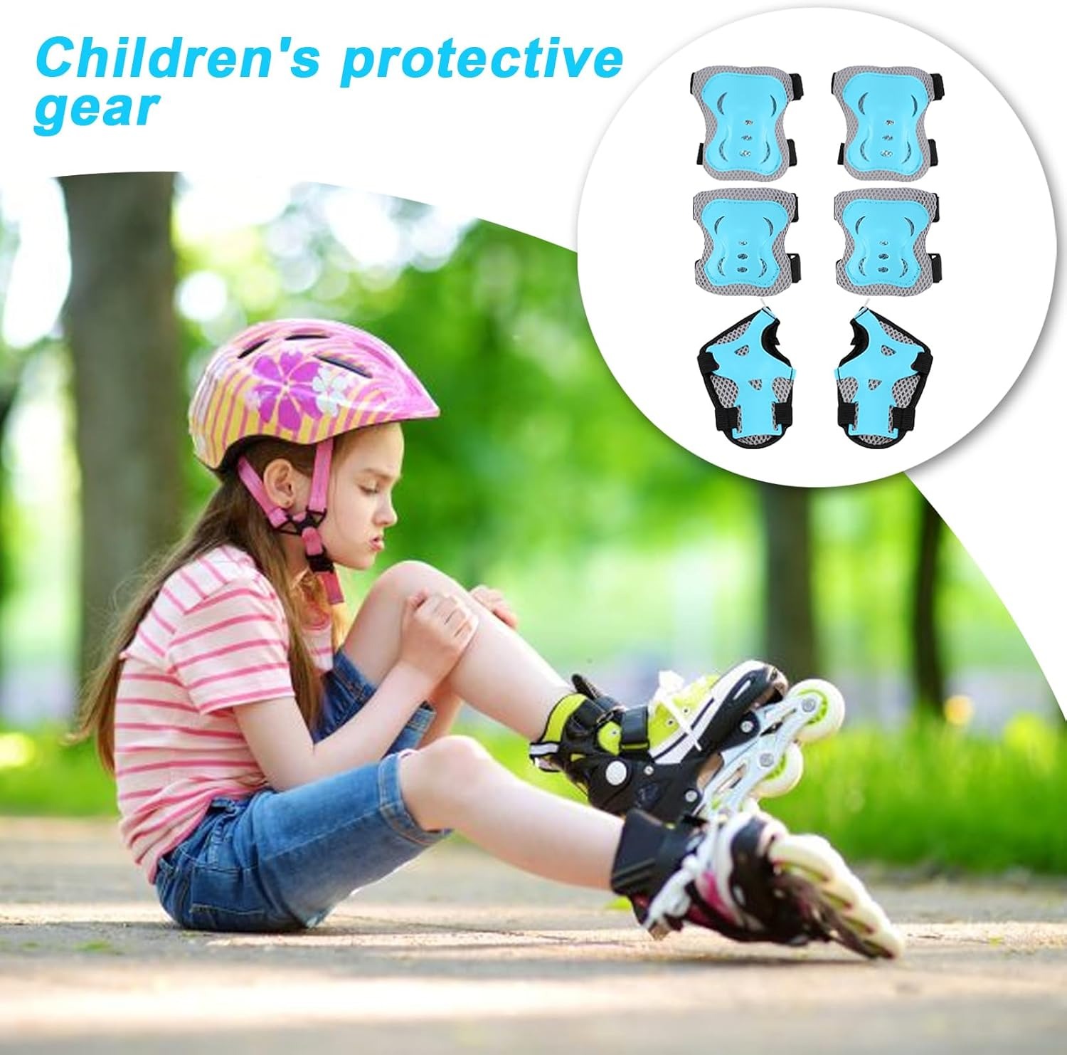 Kids Knee Pads Elbow Pads Age  - Scooter Helmet Set 评论和价格