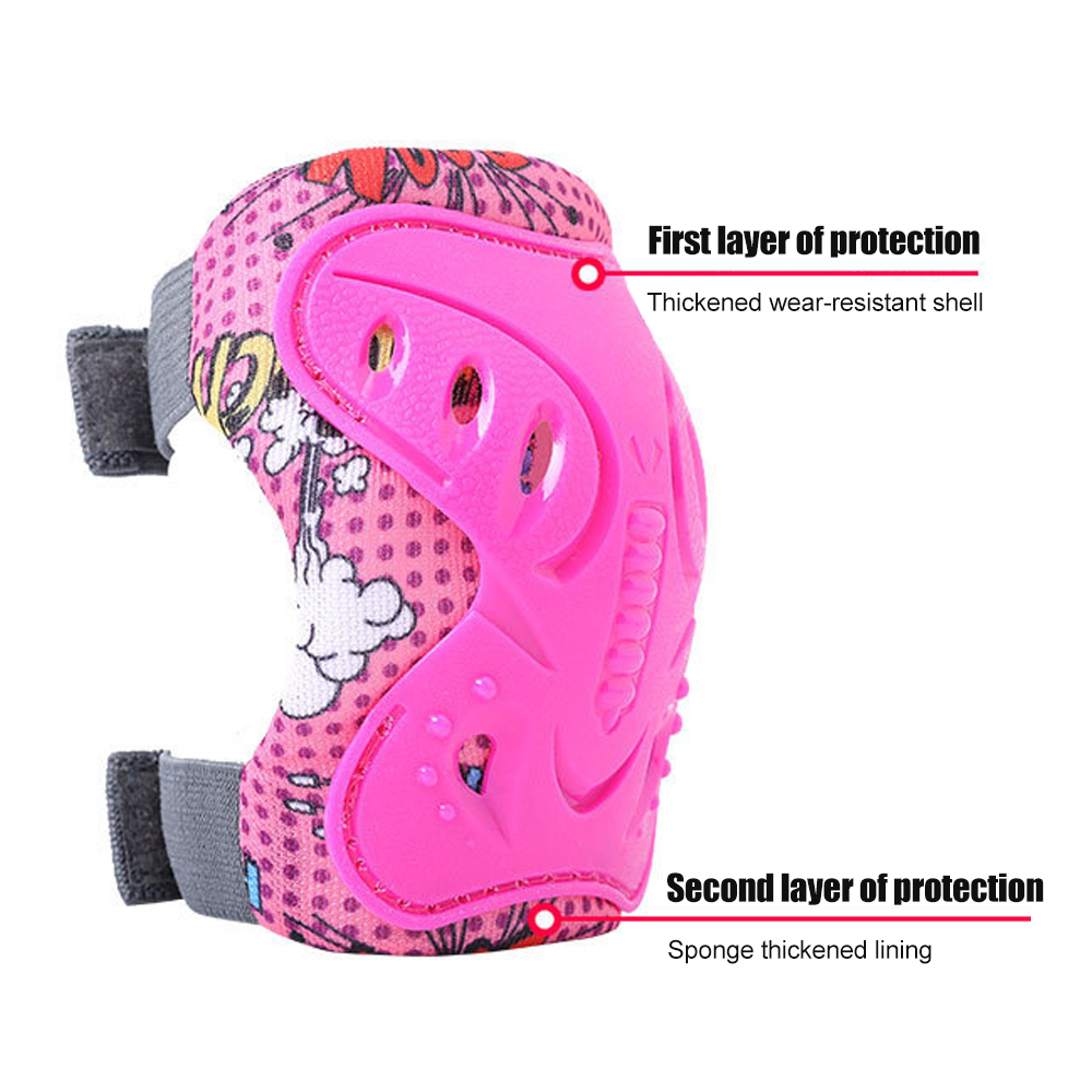 6Pcs Kids 3-12 Years Knee Elbo - Scooter Helmet Set 评论和价格